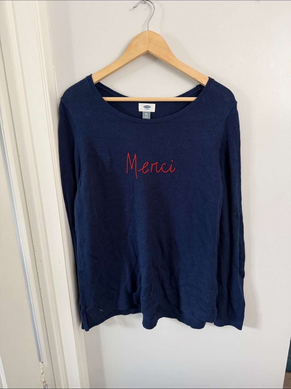 Merci Navy Long-Sleeve Women’s sweater size XXL